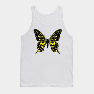 Butterfly, black and yellow Tank Top